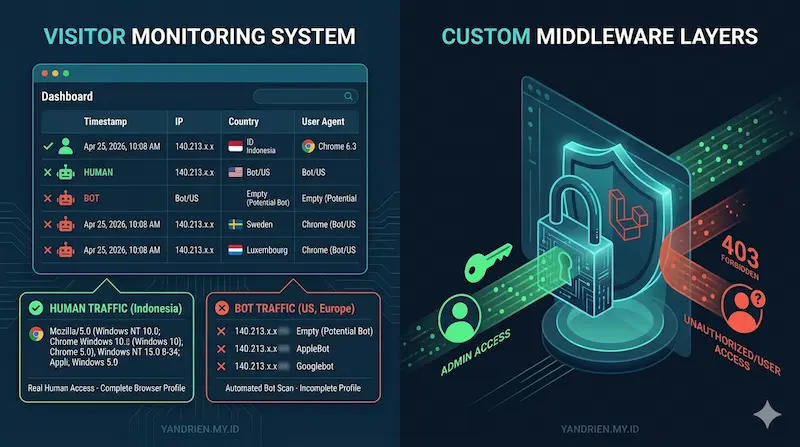 Membangun Sistem Visitor Monitoring Mandiri: Membedakan Bot vs Manusia di Laravel